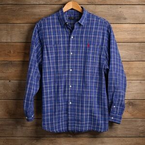 Ralph Lauren Polo Boys Size Large Check Button Down Shirt